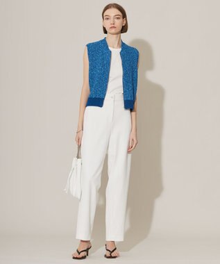 ICB L 【洗える】 コットンリヨセルスムース ノースリーブインナー オフホワイト系