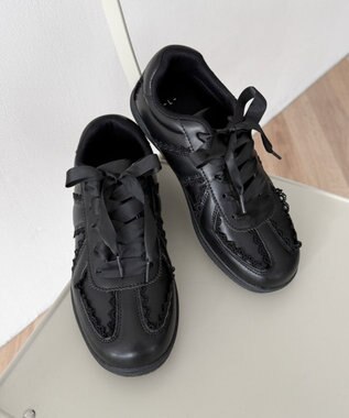 WEGO レースローカットスニーカー ブラック