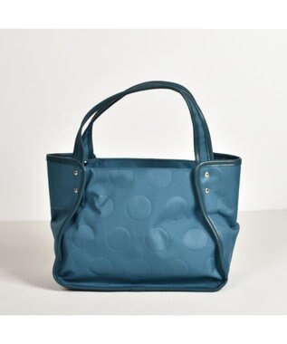 Y'SACCS ヒートエンボス ポルカドットトート Sサイズ ブルー