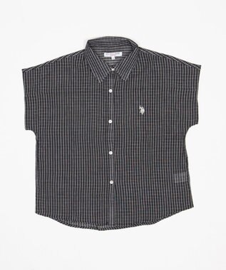 WEGO U.S. POLO ASSN.別注 フレンチスリーブシャツ ブラック