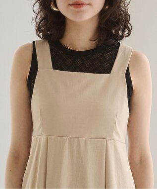 WEGO 【ANGIE VINTAGE】バックベルトジャンパースカート ベージュ