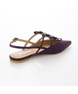 MODE ET JACOMO <MODE ET JACOMO>リボンフラットバックベルトパンプス パープルキジ