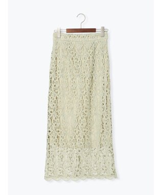 Te chichi ケミカルレースナロースカート《2025Autumn catalog vol.2 item》 グリーン