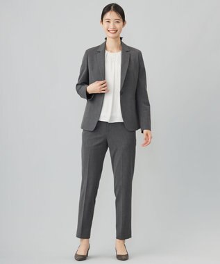 J.PRESS LADIES T/Rアルガンシルク テーラード ジャケット ライトグレー系