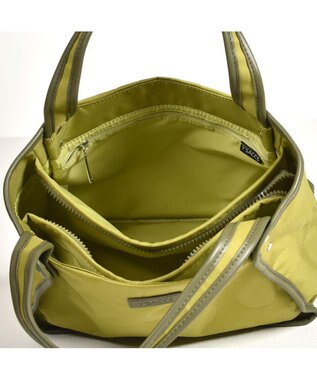 Y'SACCS ヒートエンボス ポルカドットトート Sサイズ グリーン