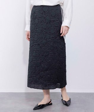 NAVE 【Nave・洗える/シアー素材】クラッシュオーガンジー スカート ブラック系