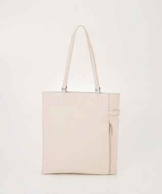 TOPKAPI 【TREASURE TOPKAPI】ベルトデザイン レザー フラット トートバッグ A4対応 ホワイト