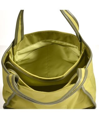 Y'SACCS ヒートエンボス ポルカドットトート Sサイズ グリーン