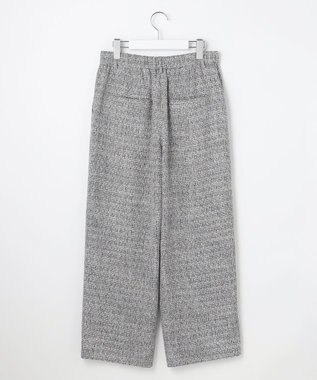 自由区 L 【17号サイズまで展開・カタログ掲載】ライトミックスツィードワイド パンツ グレー
