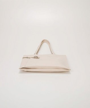 TOPKAPI 【TREASURE TOPKAPI】ベルトデザイン レザー フラット トートバッグ A4対応 ホワイト