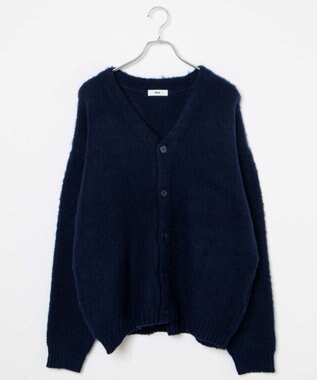 WEGO モヘアライクBIGカーディガン ネイビー