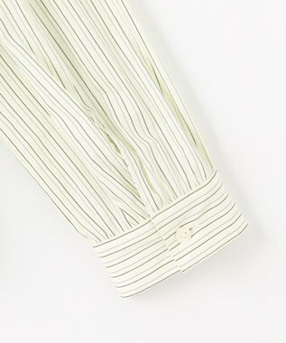 J.PRESS LADIES L 【洗える】BEZ VEGA バンドカラー ブラウス イエロー×ネイビー系