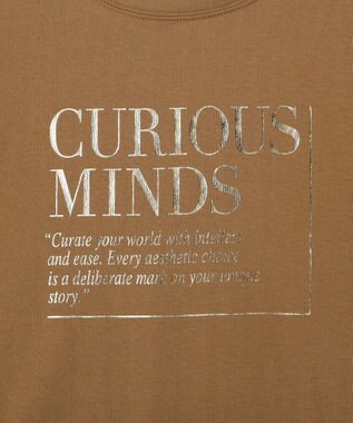 YECCA VECCA 【UVカット】ワイドスリーブ箔プリントTee Dark Beige