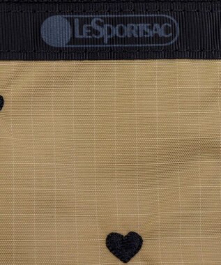 LeSportsac CROSSBODY PHONE BAG/モカブラックハートエンブロイダリー モカブラックハートエンブロイダリー