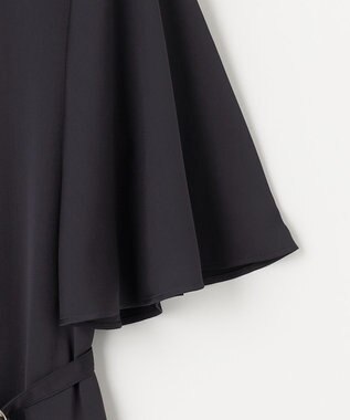 自由区 【洗える・XSサイズあり】フロントプリーツ ドレス ネイビー系