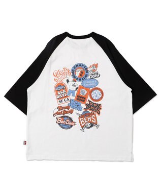 WEGO 【ユニセックス着用ITEM】別注ベンデイビスラグランT ブラック