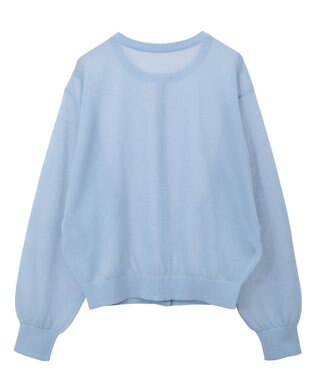 AMERICAN HOLIC シアークルーネックニットカーディガン Light Blue