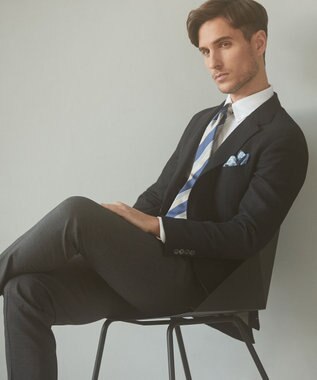 GOTAIRIKU ロングセラー【洗える/折り目加工/シワになりにくい/ウエストアジャスター】ウォッシャブル サマーウール100％パンツ_定番色(ノータック)23/24年モデル ミディアムグレー系