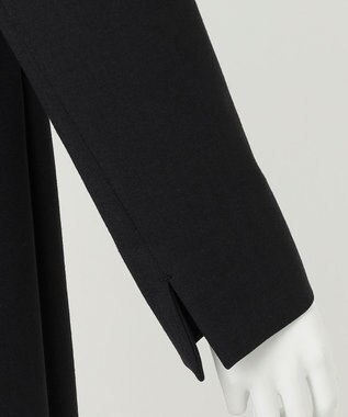 23区 L 【R(アール)】ウールダブルクロス イレギュラータック フレアワンピース ブラック系