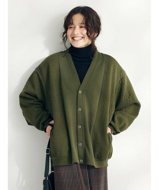 CRAFT STANDARD BOUTIQUE JQカット切り替えカーディガン1 Khaki