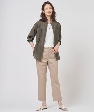 J.PRESS LADIES L 針抜きフライス ノースリーブ カットソー ホワイト系