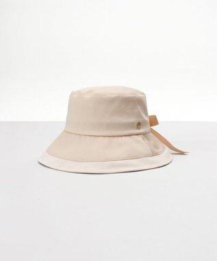 AURORA 【 LANVIN COLLECTION（ランバン コレクション） 】グログランリボンキャペリンハット ベージュ