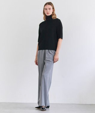 BEIGE， LAURA / ドライタッチ ストレッチショートスリーブニット Black