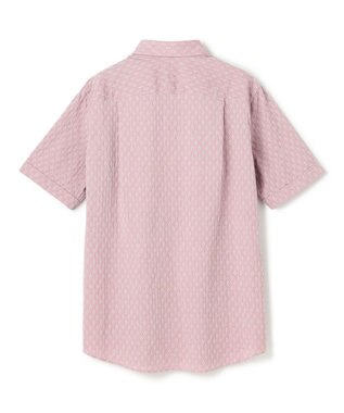 JOSEPH HOMME 新柄【ストレッチ】ハムサジャガードストレッチ　レギュラーカラー半袖シャツ ピンク系