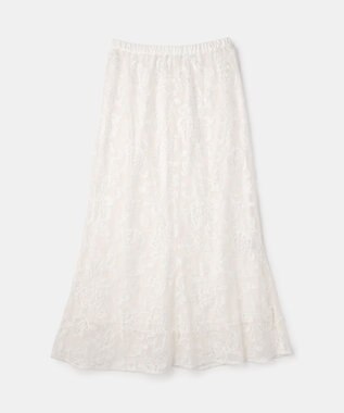 GRACE CONTINENTAL チュールレースマーメイドスカート ホワイト