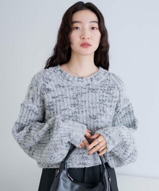 WEGO ミックスブークレ2WAYカーディガン ホワイト