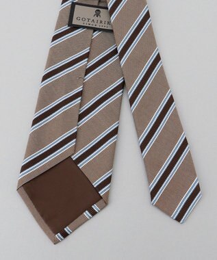 GOTAIRIKU Fermo Fossati_レジメンタル ネクタイ ダークブラウン系1