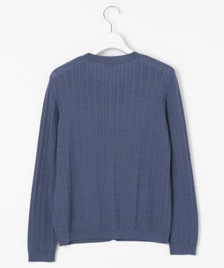 J.PRESS LADIES 【洗える】KNIT BASIC ミディ丈 カーディガン ダルブルー系