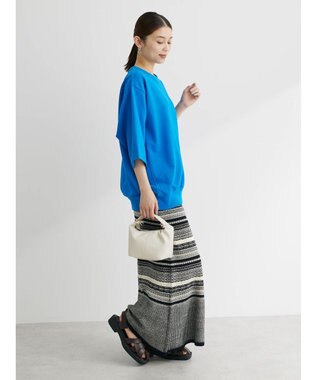 Green Parks コットンＵＳＡミニ裏毛七分袖トレＴＥＥ Blue