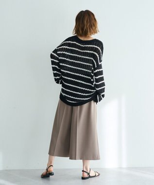 YECCA VECCA ルーズニットプルオーバー Border