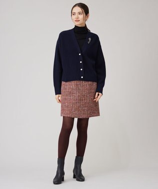 自由区 L 【洗える】ベアテレコボトルネック カットソー ブラック