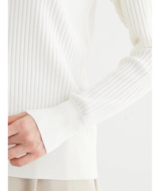 Green Parks 洗える　スクエアネックリブニットプルオーバー Off White