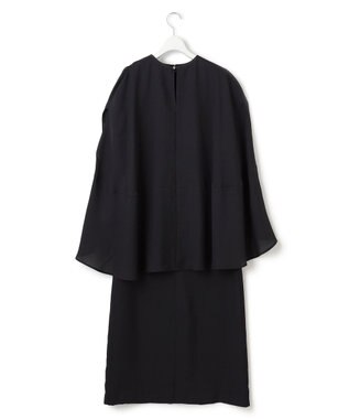 23区 S 【一部店舗限定/UVカット/洗える】ライトウェイトツイル ケープ付き ワンピース ブラック系