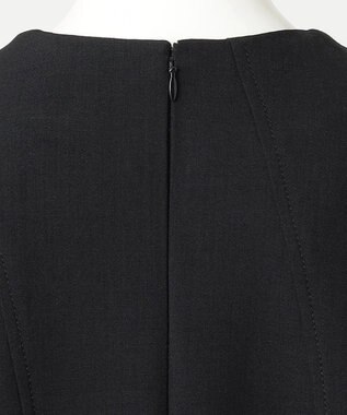 23区 L 【R(アール)】ウールダブルクロス イレギュラータック フレアワンピース ブラック系