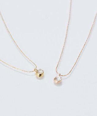 Phoebe 【金属アレルギー対応】スパークルドットビジューネックレス/ニッケルフリー ゴールド ゴールド