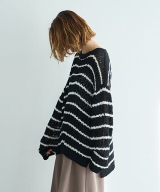 YECCA VECCA ルーズニットプルオーバー Border