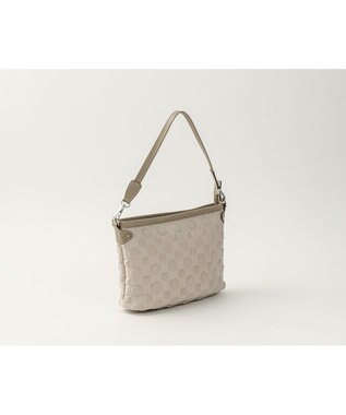 MIYABIYA 【撥水加工】La quoh with kirakaracho 南蛮七宝エンボスボンディング ショルダー 月白(グレージュ)