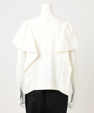 23区 【R(アール)】ダブルクロス ラッフルデザインブラウス ホワイト系