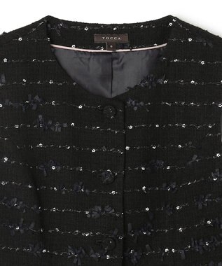 TOCCA 【八木アリサさん着用】【消臭】FLOWER HIDE AND SEEK ジレ ブラック系