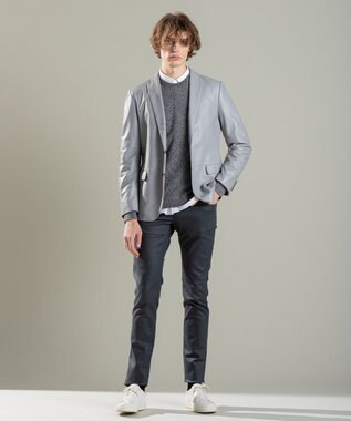 JOSEPH HOMME アロージャガードストレッチ　レギュラーカラーシャツ ホワイト系