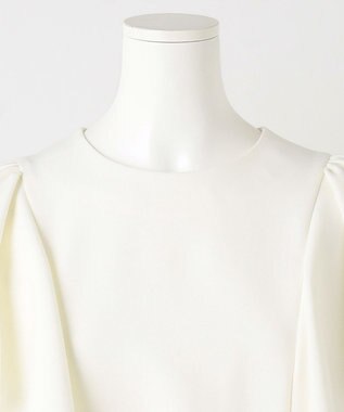 近年✨23区 R ウールダブルクロス ラッフルブラウス グレー S相当 R(アール)】ダブルクロス ラッフルデザインブラウス / 23区