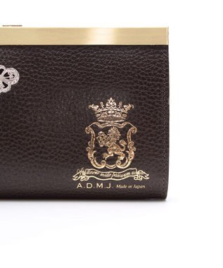 A.D.M.J. 【牛革】アールデコガマグチウォレット GRIGIO