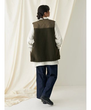 CRAFT STANDARD BOUTIQUE キルティングボア切替ベスト Khaki