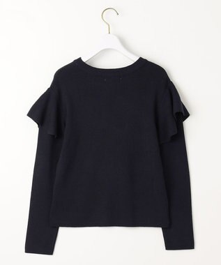 ANY SIS 【洗える】フレアディテール ニット ネイビー