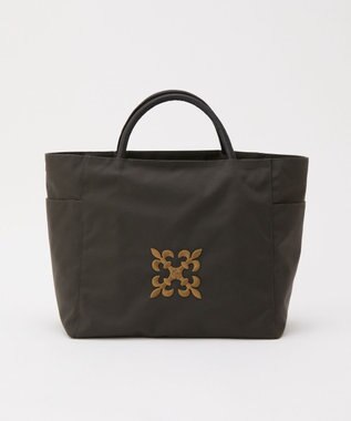 russet 【モノグラム刺繍】コーデュラナイロントートバッグ（CE-1776） D.Brown
