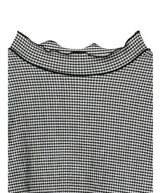 Green Parks 表面感ハイネックプルオーバー Gingham Check